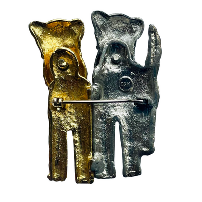 Rare, Vintage Butler & Wilson Nodding Dogs Brooch
