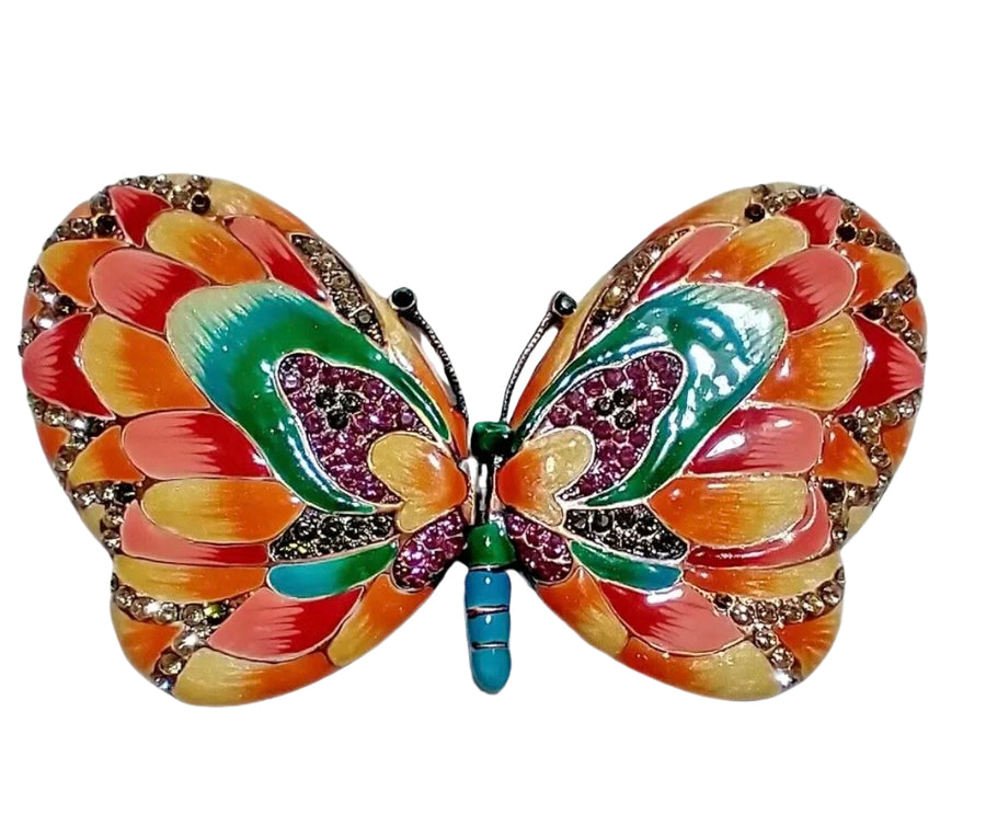 A Butler & Wilson Butterfly Gemstone Compact Mirror