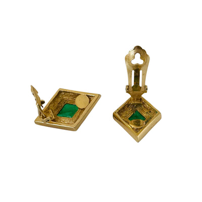 Vintage Christian Dior Art Deco Style Necklace and Earring Set, 1970s