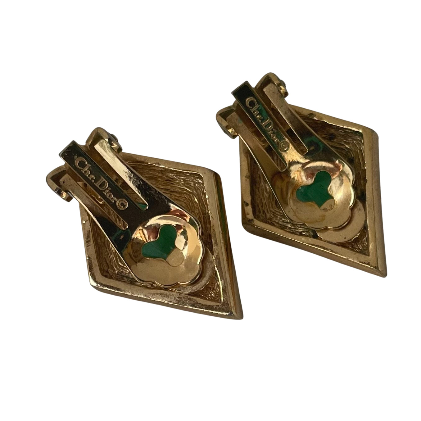 Vintage Christian Dior Art Deco Style Necklace and Earring Set, 1970s