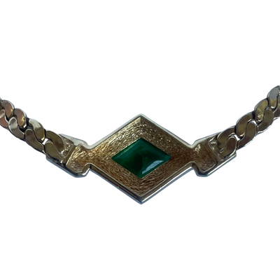 Vintage Christian Dior Art Deco Style Necklace and Earring Set, 1970s