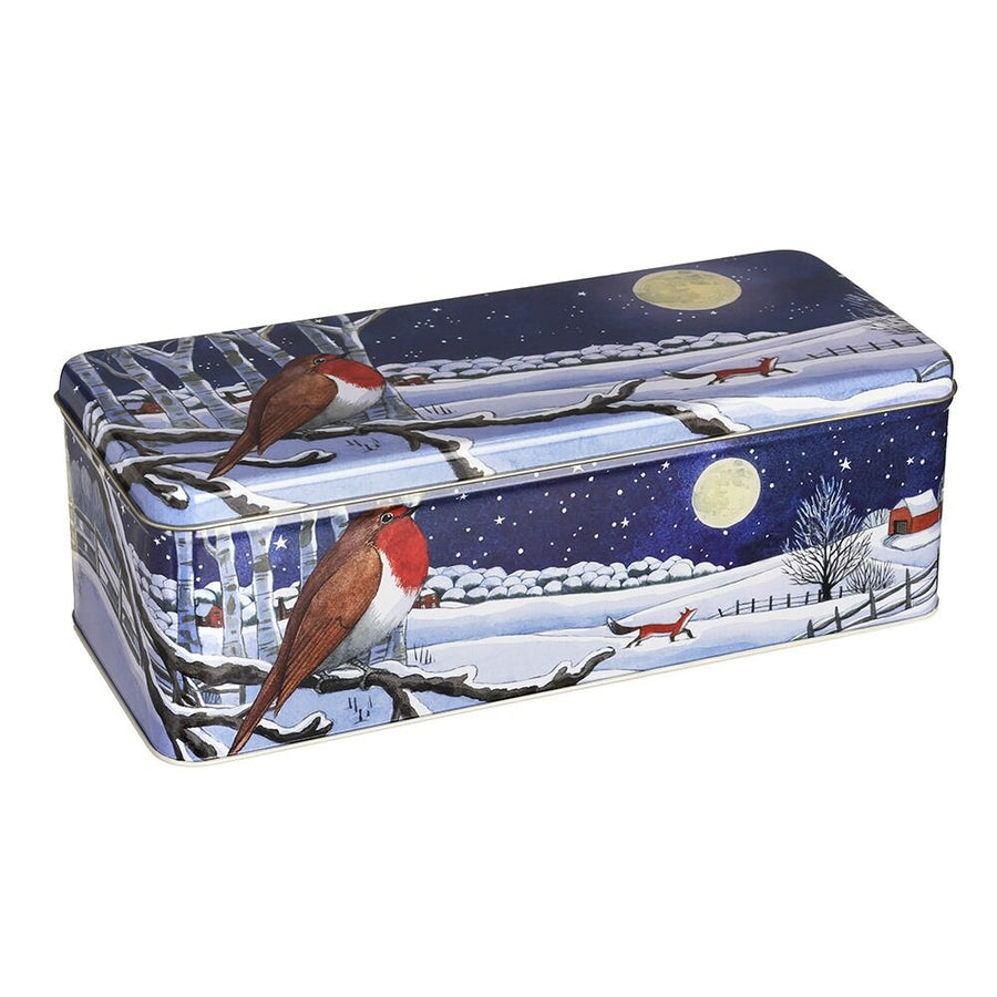 Emma Bridgewater Midnight Robin Tin Filled with Shortbread Biscuits