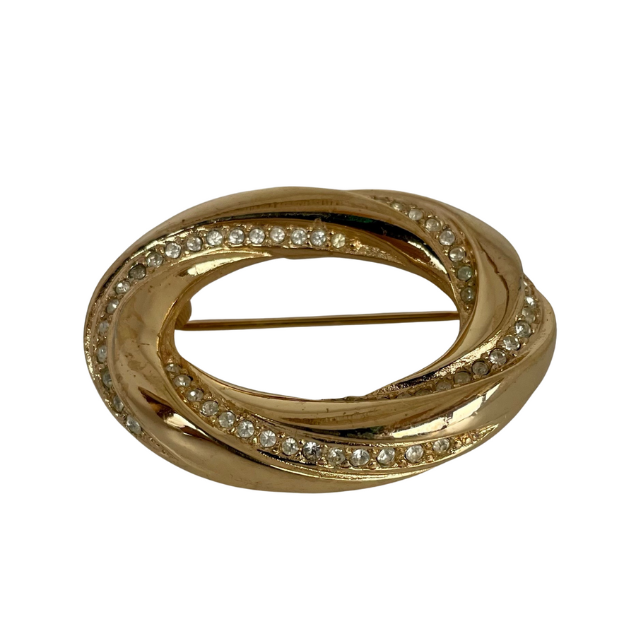 A Christian Dior Vintage Oval Brooch,  1980s