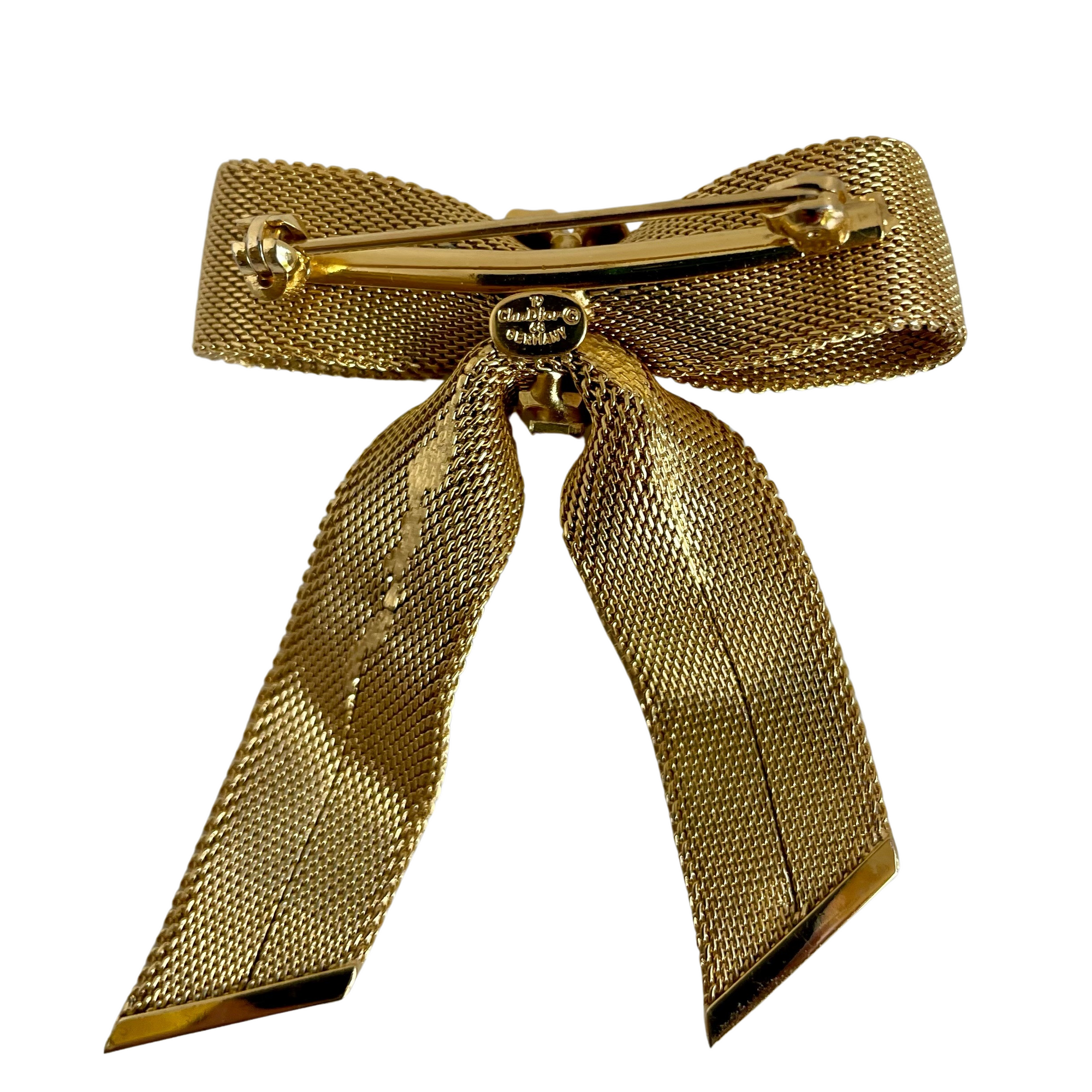 A Christian Dior Vintage Bow Brooch Dated 1968