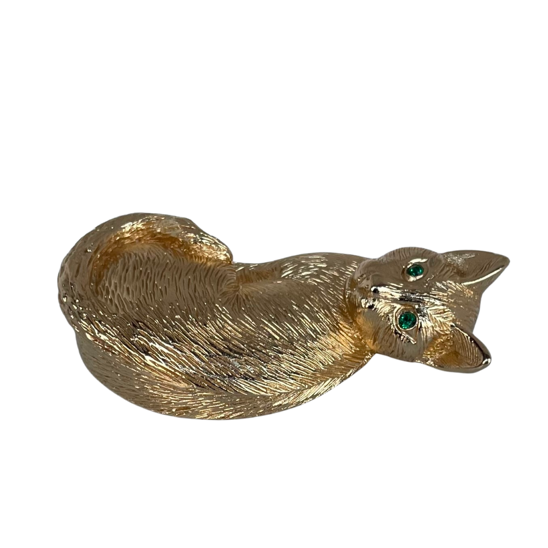 A Vintage Christian Dior Cat Brooch