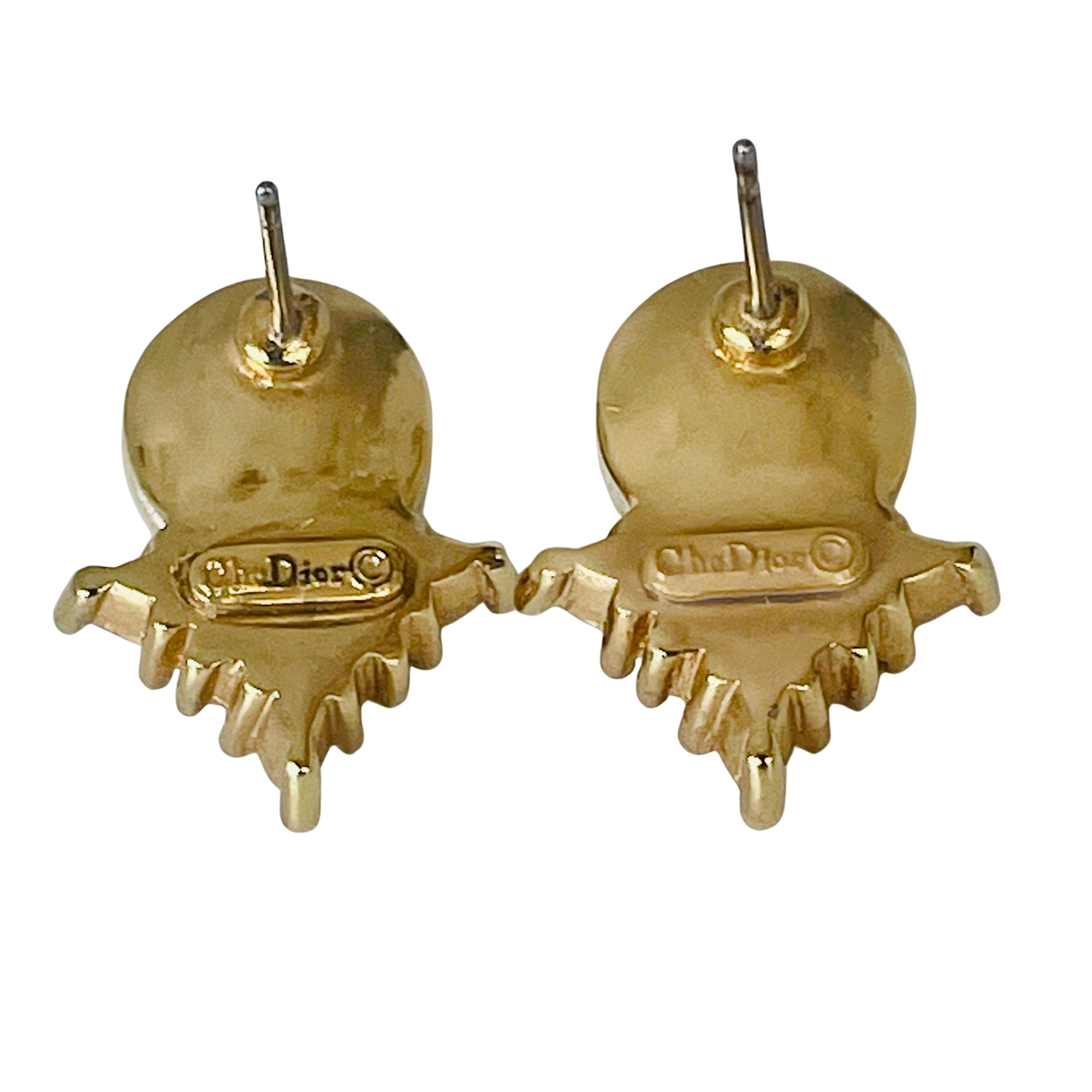 Vintage Christian Dior Pearl and Crystal Earrings