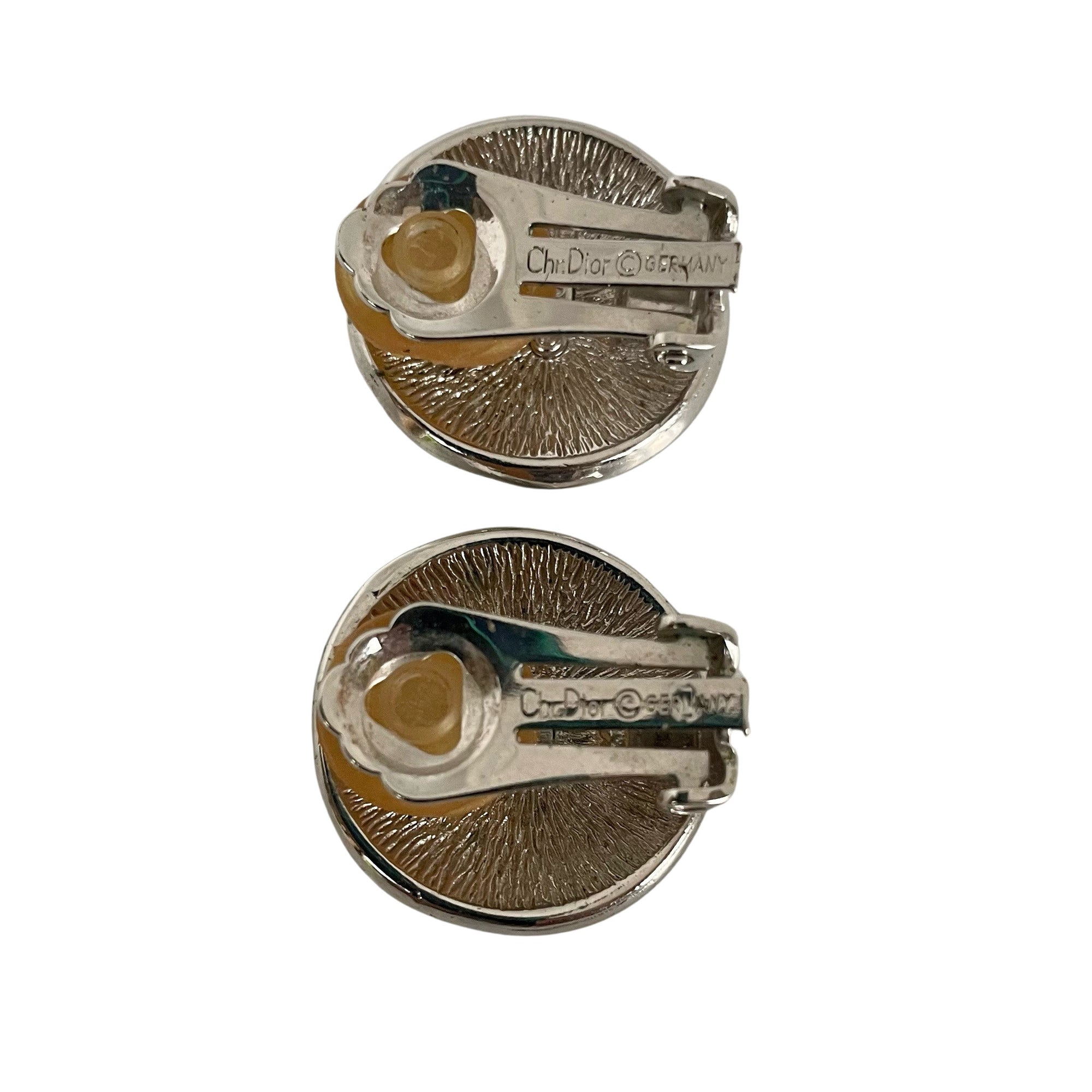 A Pair of Vintage Christian Dior Round Trotter Clip Earrings