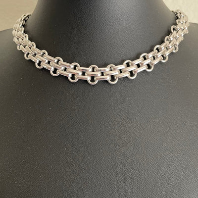 Vintage Christian Dior Silver Tone Necklace, 1980s