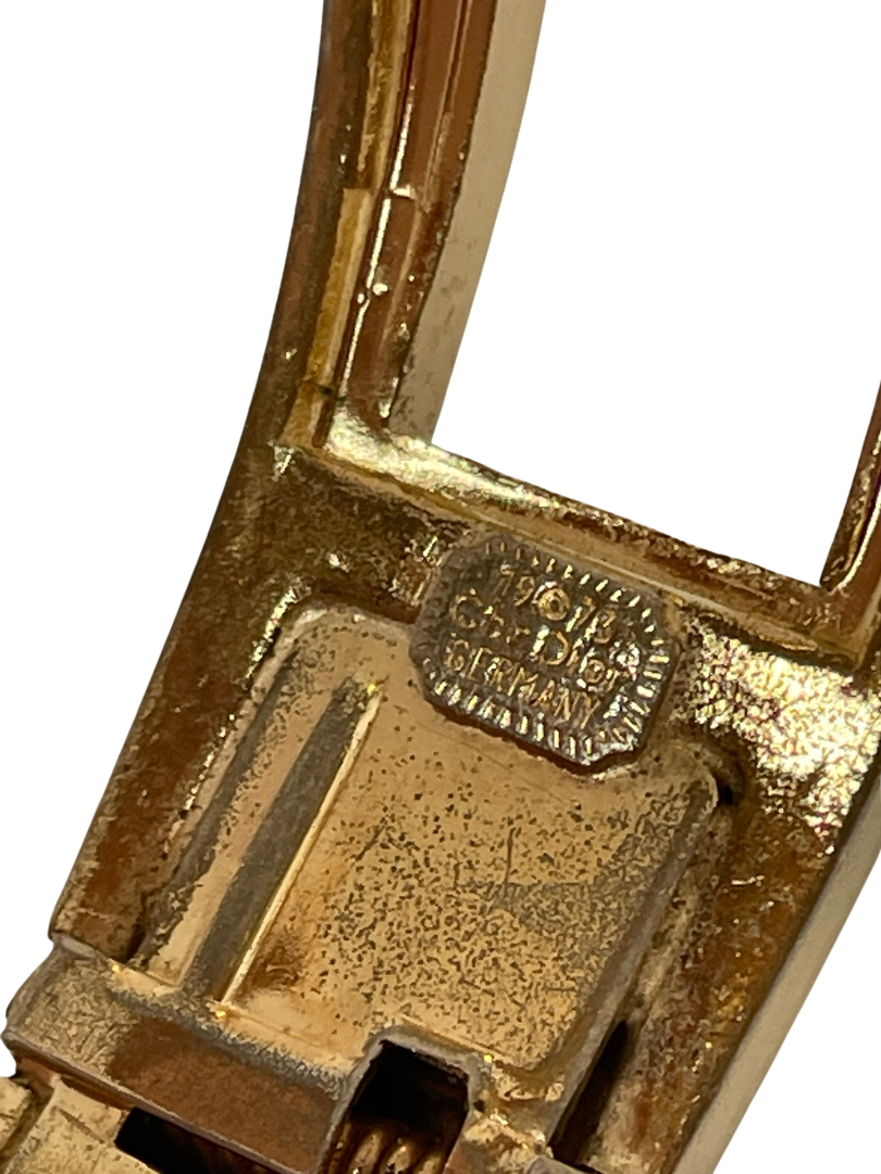 A Vintage Christian Dior Open Cuff Bracelet Dated 1973