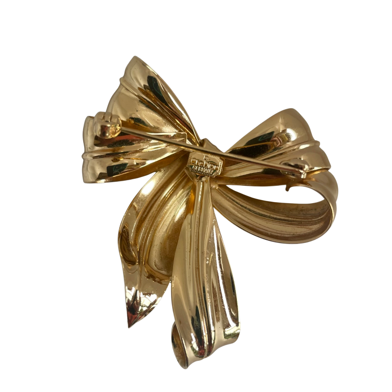 Vintage Christian Floppy Bow Brooch, 1980s