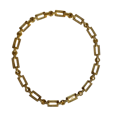 Vintage Christian Dior Chain Link Gold-Plated Necklace