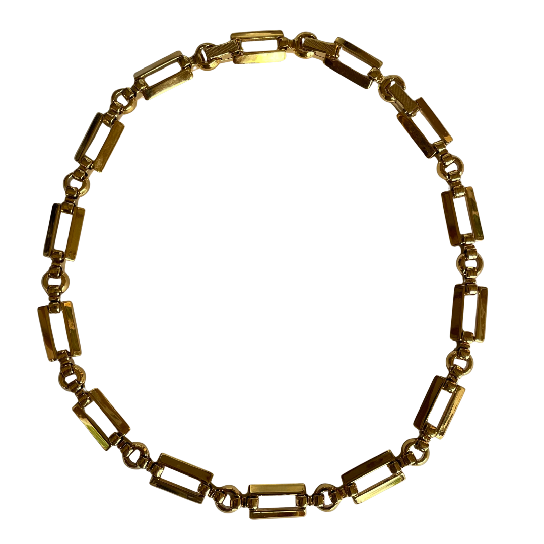 Vintage Christian Dior Chain Link Gold-Plated Necklace
