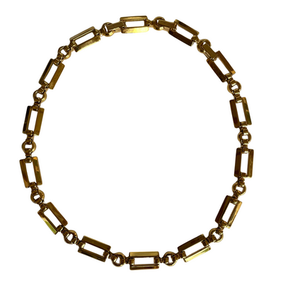 Vintage Christian Dior Chain Link Gold-Plated Necklace