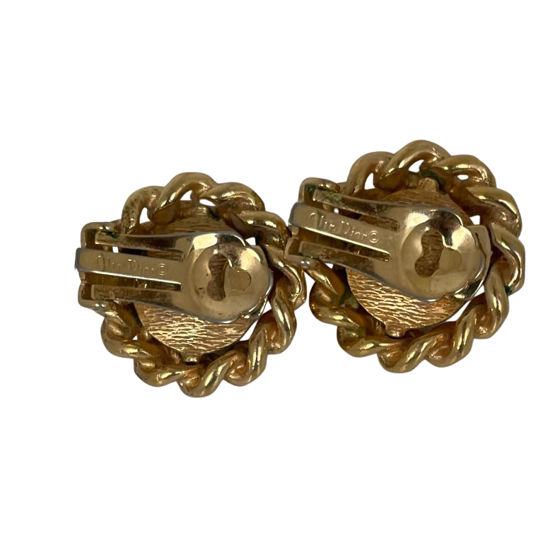 A pair of Vintage Christian Dior Pearl Clip Earrings