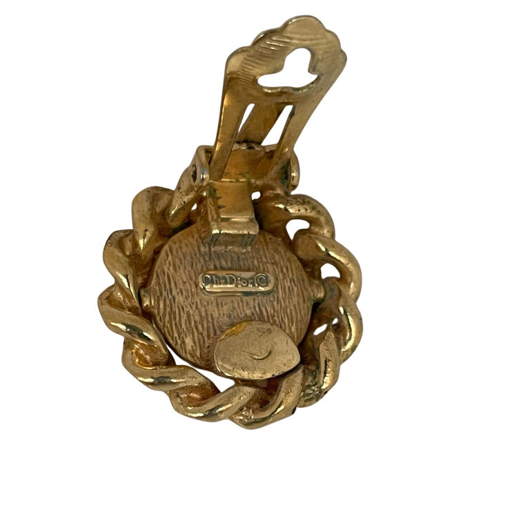 A pair of Vintage Christian Dior Pearl Clip Earrings