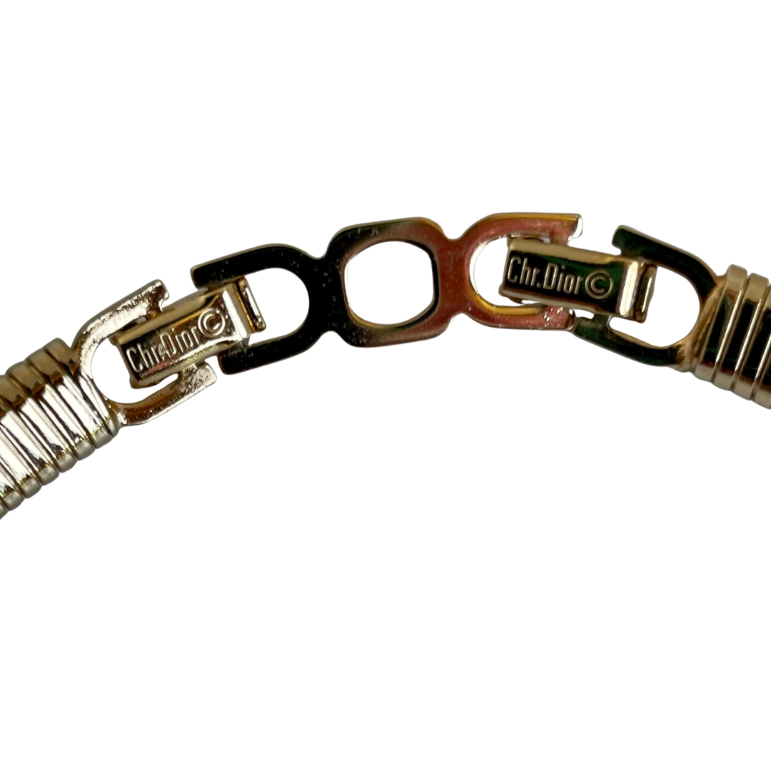 Christian Dior Vintage Enamel and Crystal Necklace