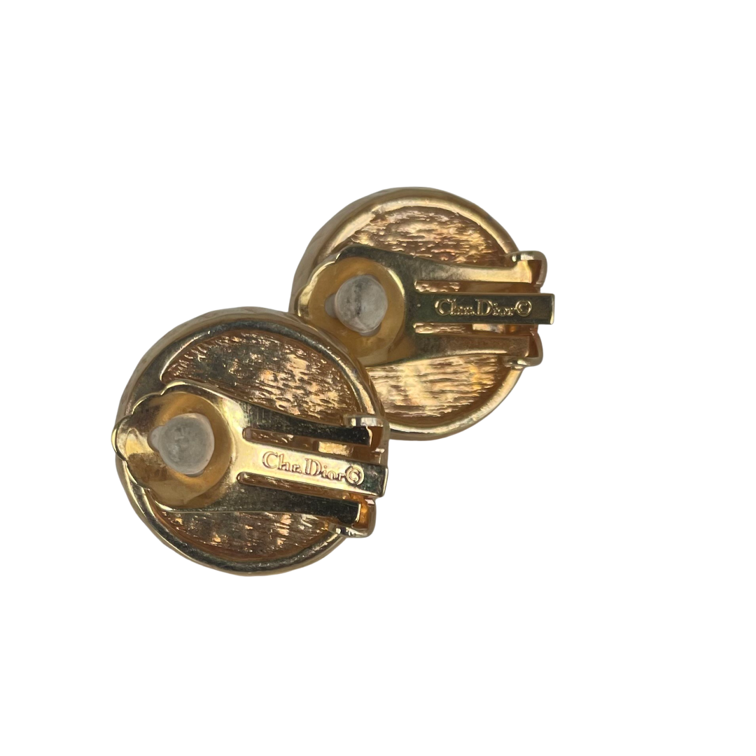 A pair of Vintage Christian Dior Pearl Clip-On Earrings, 1980s
