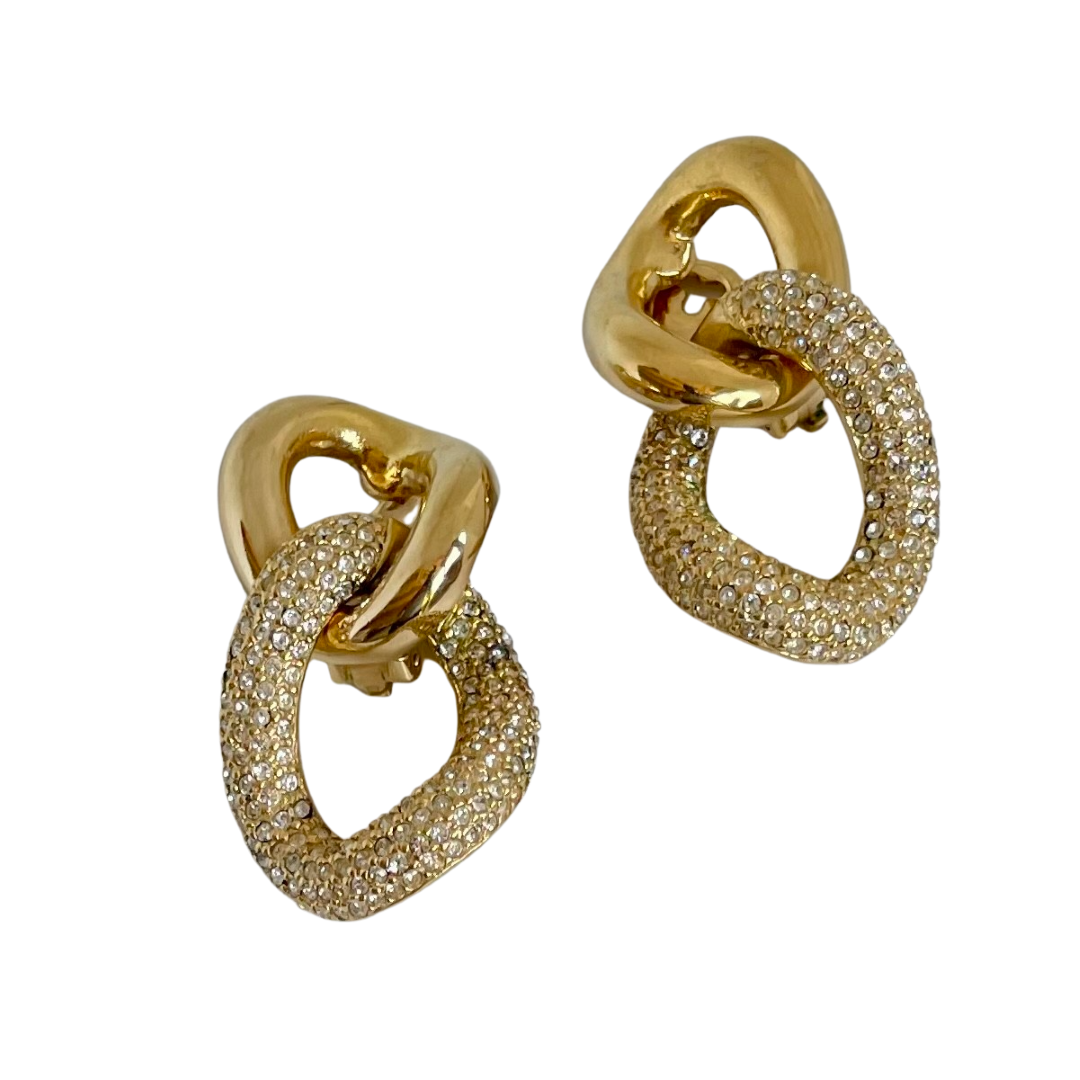 A pair of Vintage Christian Dior Door Knocker Clip-On Earrings