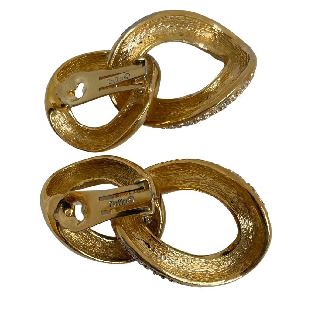A pair of Vintage Christian Dior Door Knocker Clip-On Earrings