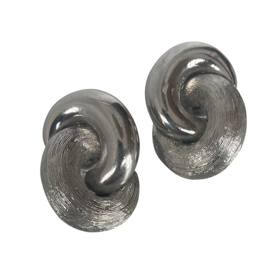 Vintage Christian Dior Large Love Knot Clip Earrings