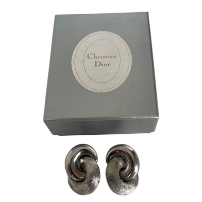 Vintage Christian Dior Large Love Knot Clip Earrings