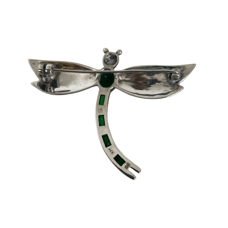A Vintage Sterling Silver Dragonfly Brooch