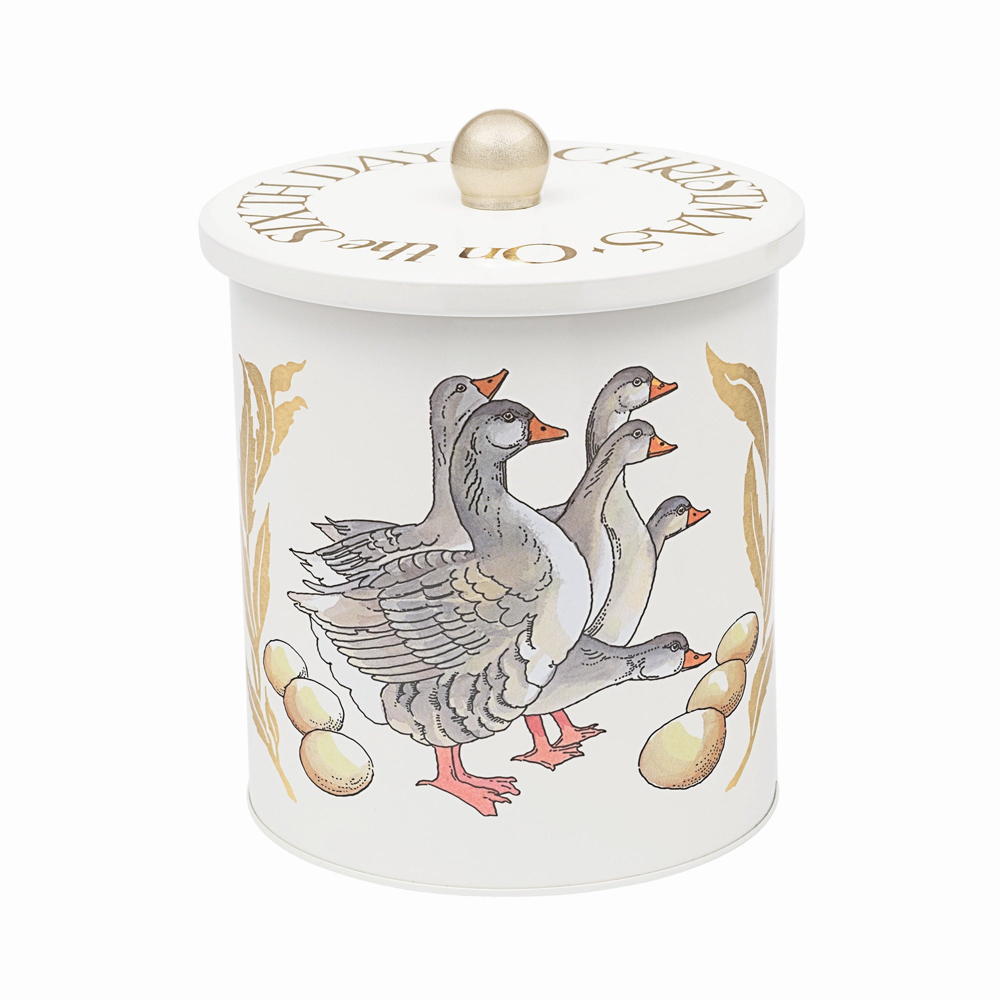 Emma Bridgewater Six Geese-a-Laying Biscuit Barrel