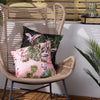 Exotic Birds Botanical Outdoor Cushion, Pink