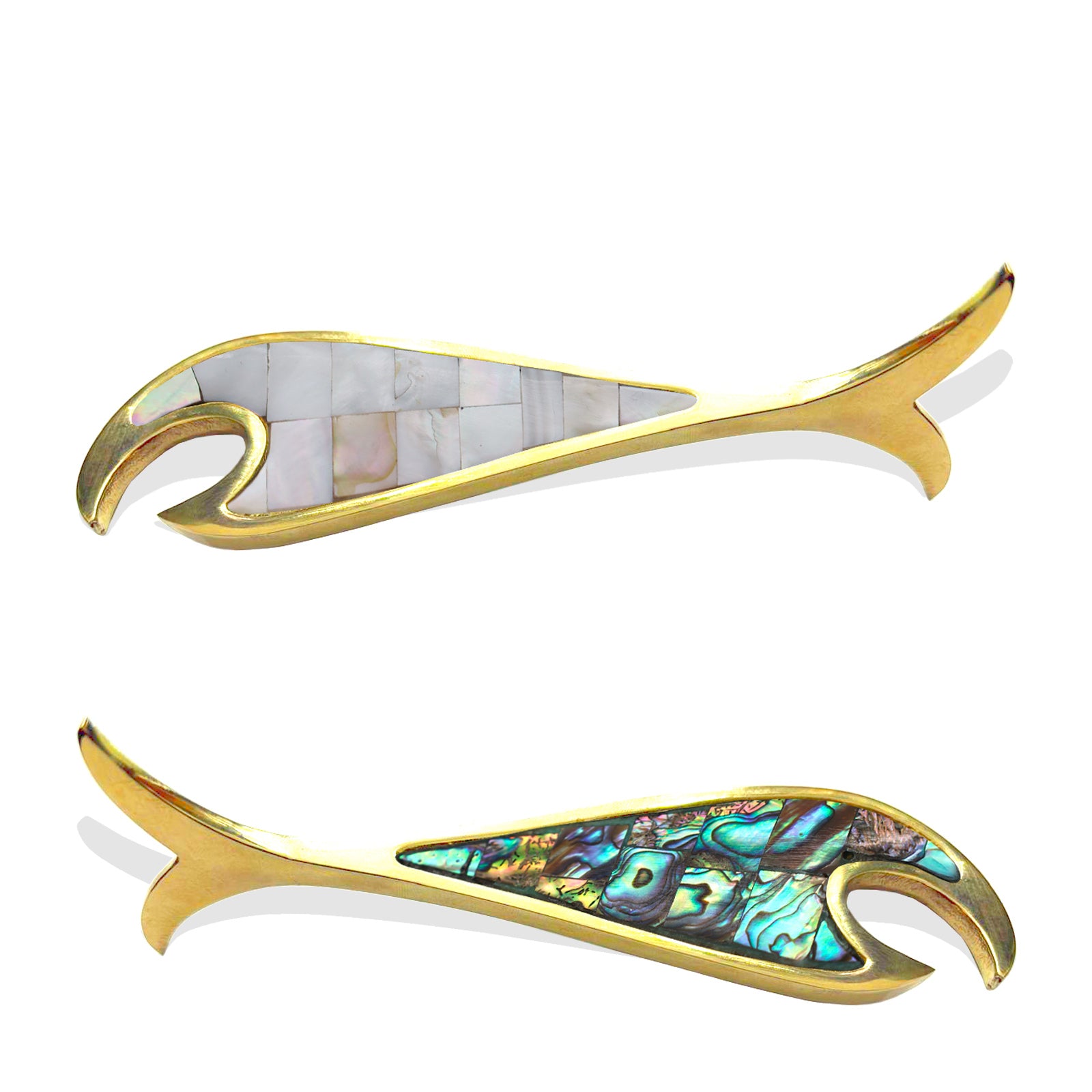 Fish Bottle Opener with Mother-of-Pearl Inlay