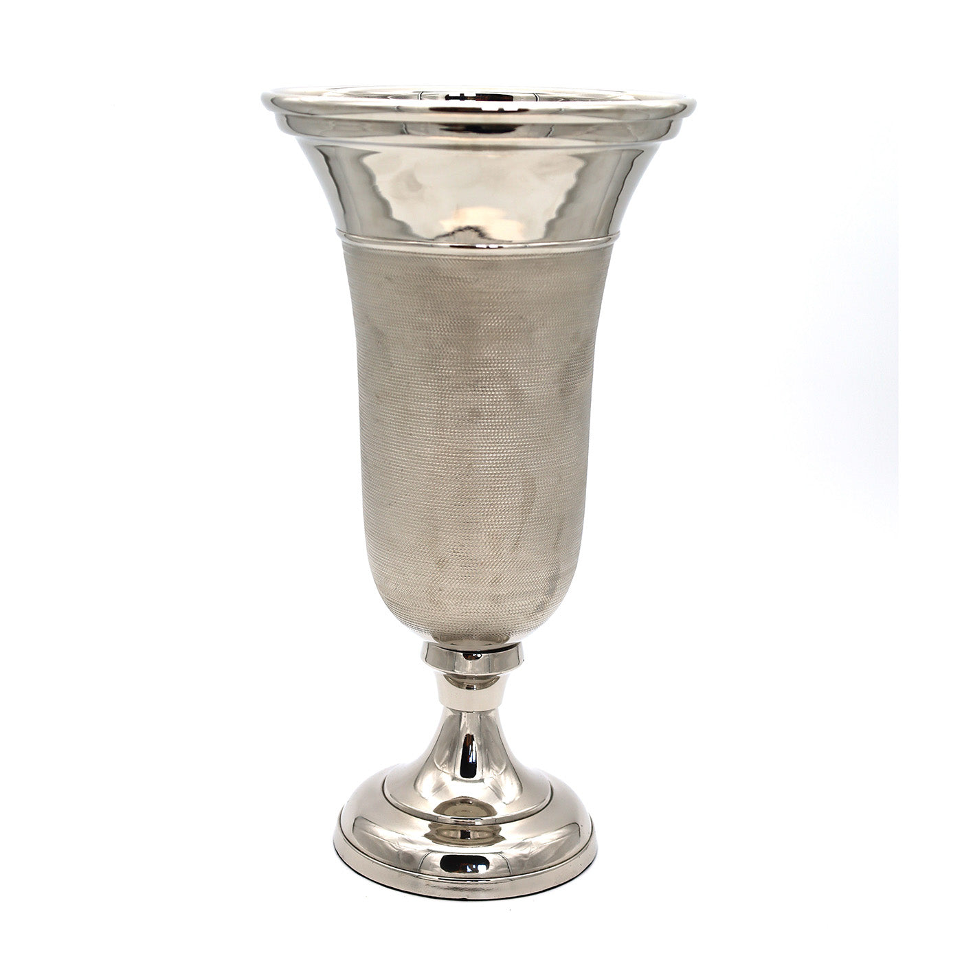 Silver-Tone Flared Vase