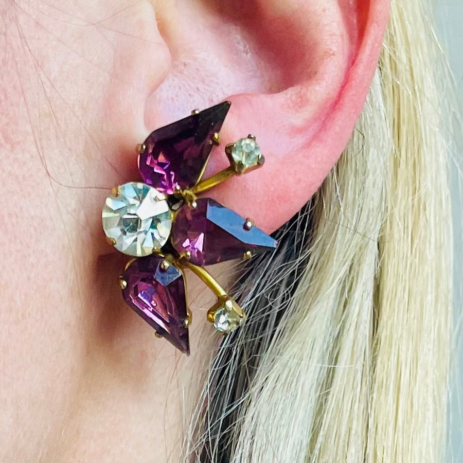 A Pair of Vintage Mid Century Clip on Earrings