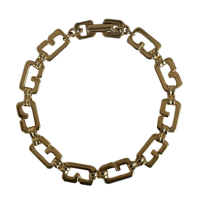 A Vintage Givenchy G-Link Chain Bracelet 1980s