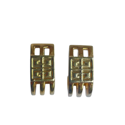 Vintage Givenchy 4G Hoop Logo Earrings, 1980s