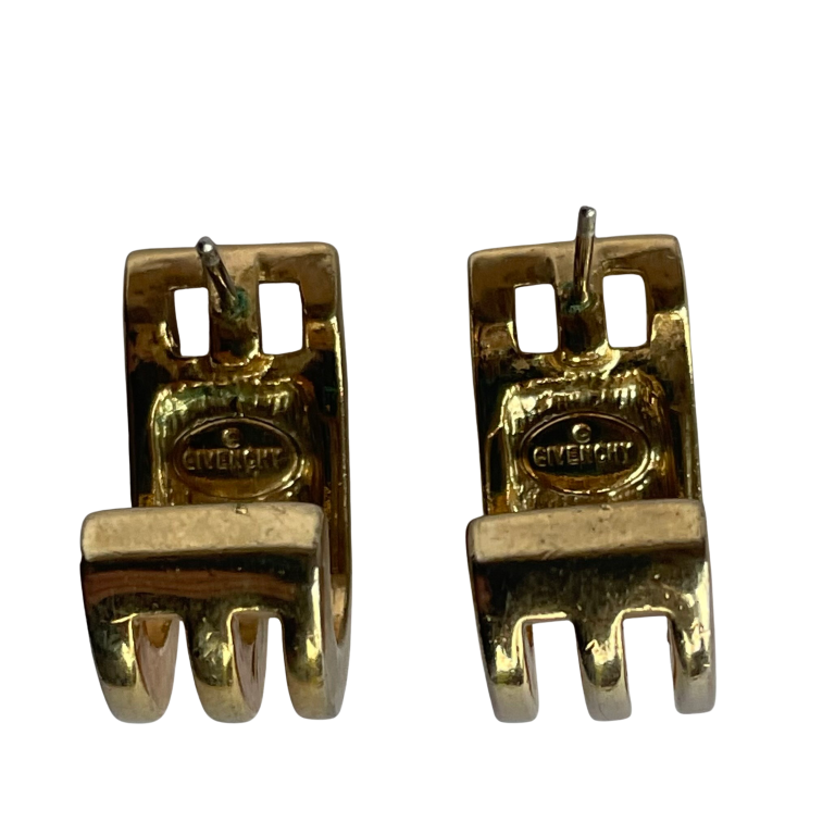 Vintage Givenchy 4G Hoop Logo Earrings, 1980s