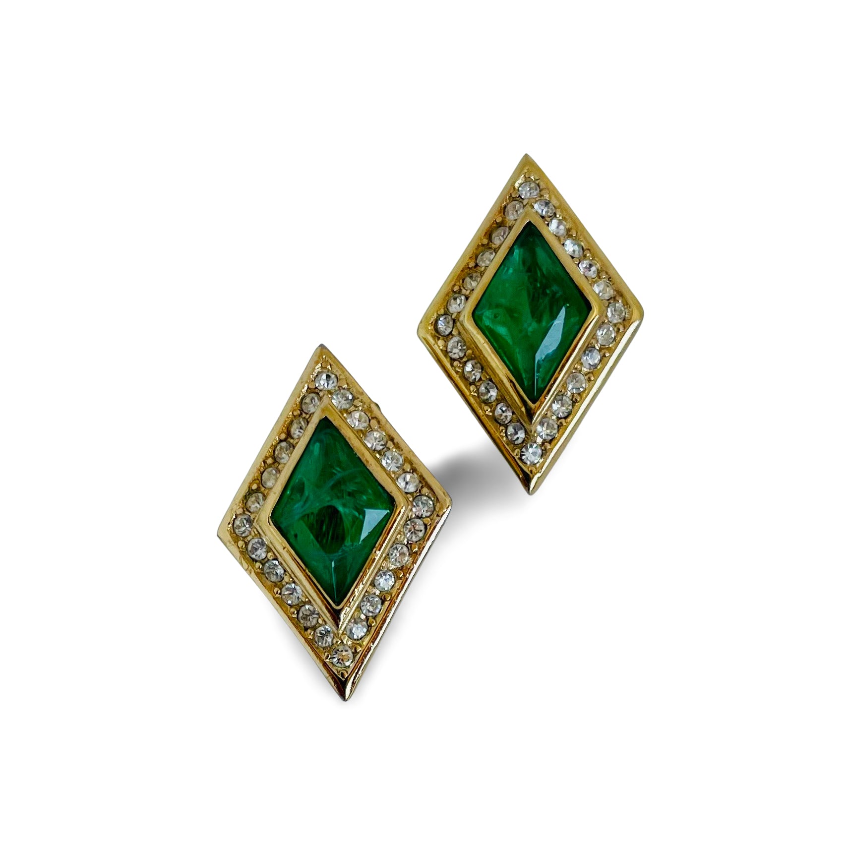 Vintage Christian Dior Art Deco Style Necklace and Earring Set, 1970s