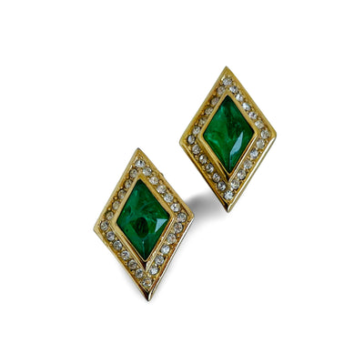 Vintage Christian Dior Art Deco Style Necklace and Earring Set, 1970s