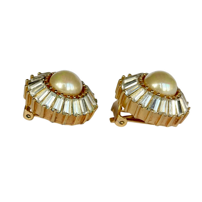 Vintage Grossé (Dior) Pearl Clip Earrings