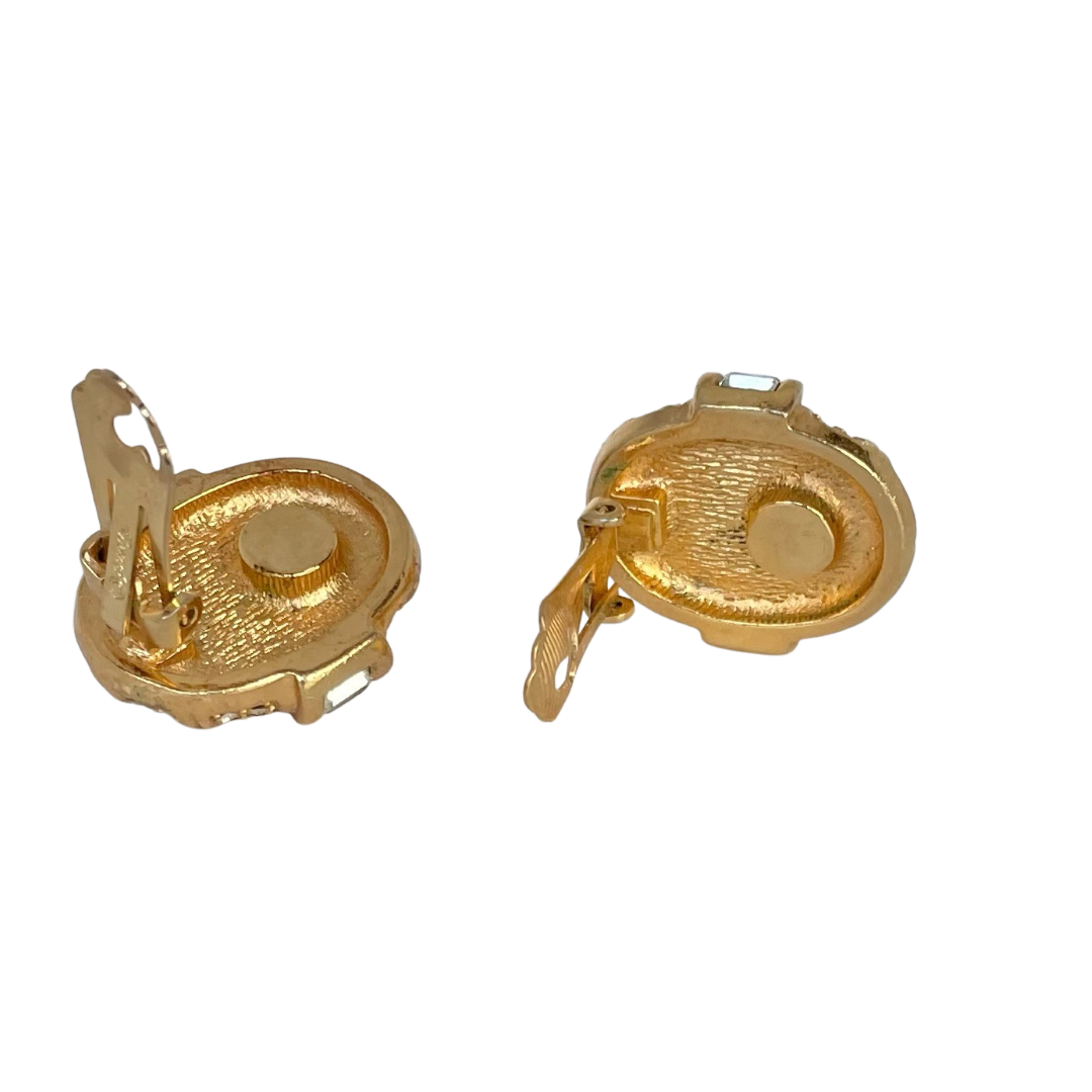 A pair of  Vintage Grossé (Dior) Faux Lapis Clip Earrings