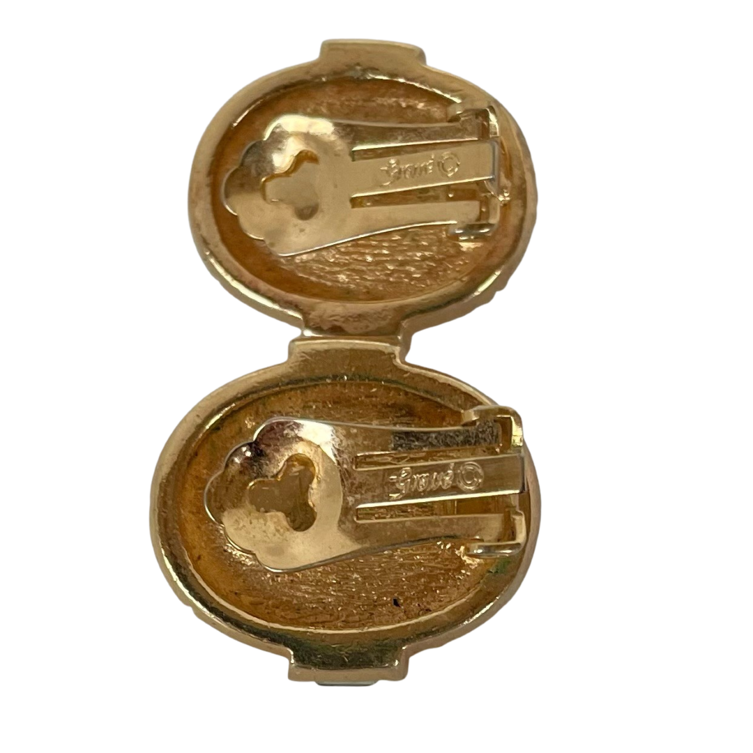 A pair of  Vintage Grossé (Dior) Faux Lapis Clip Earrings
