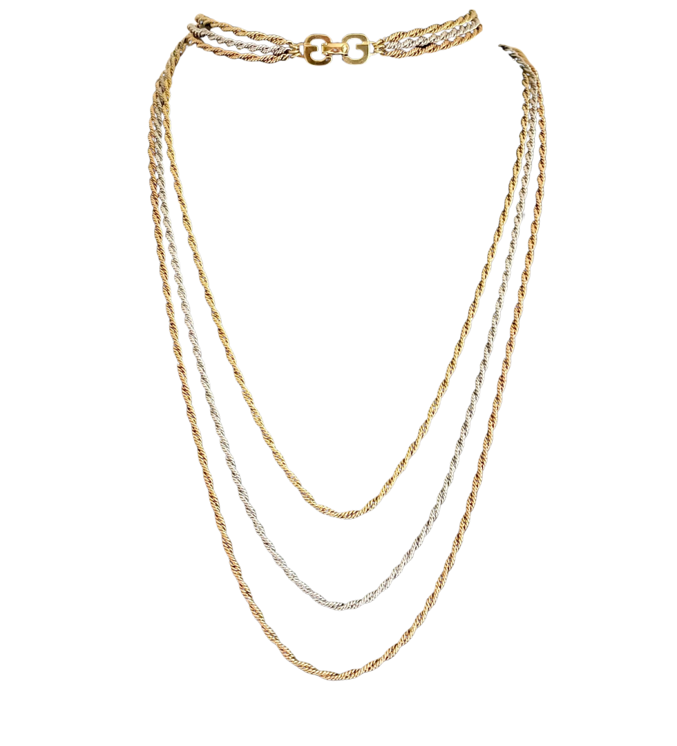 A Vintage Grossé (Dior) Triple Chain Long Necklace