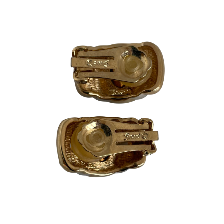 A pair of  Vintage Grossé (Dior) Faux Aquamarine Clip Earrings, 1980s