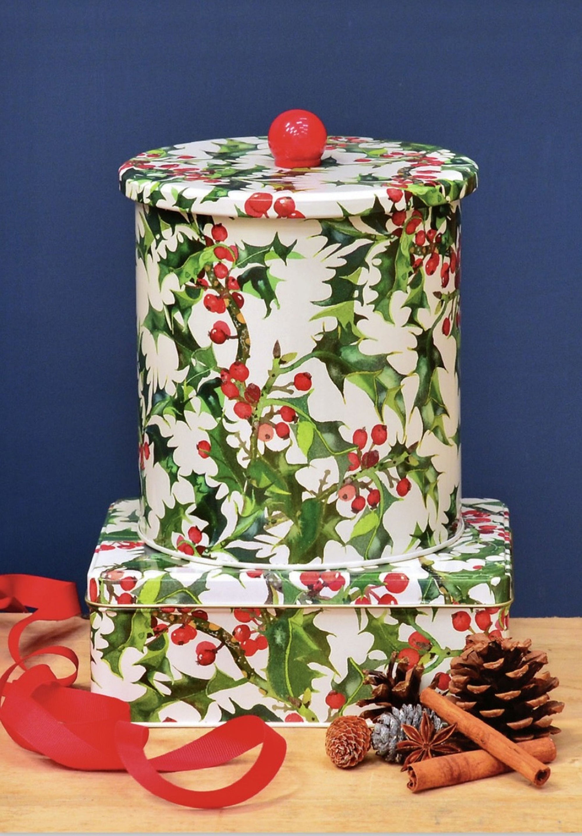 Emma Bridgewater Holly and Berries Biscuit Barrel