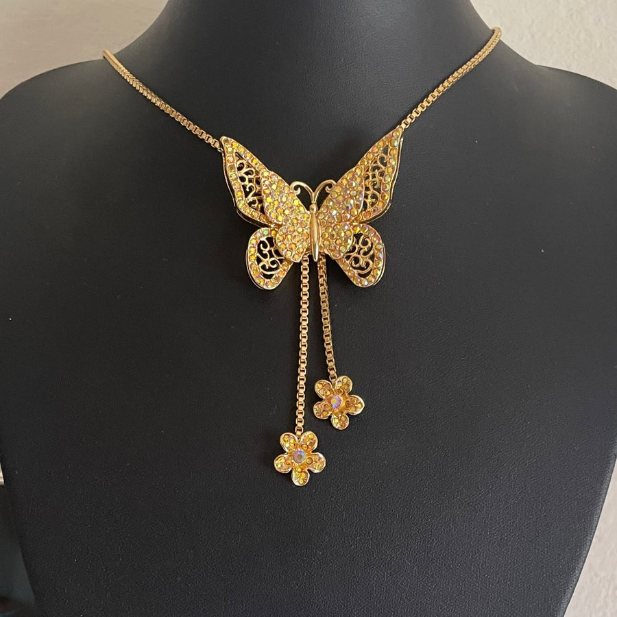 A Butler & Wilson Butterfly Long Necklace