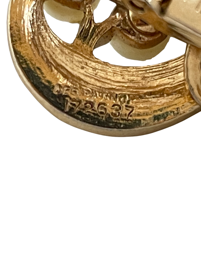 Rare Crown Trifari Alfred Philippe Clip On Earrings, 'Lily Spray' 1954