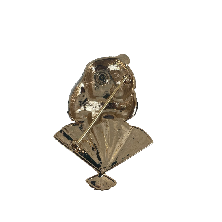 A Butler & Wilson Panda on Fan Brooch