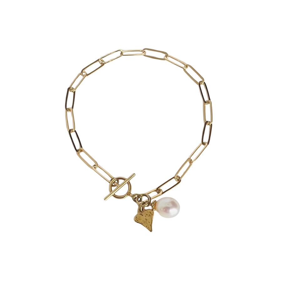 A Contemporary 18 Carat Gold-Plated Chain Link Bracelet
