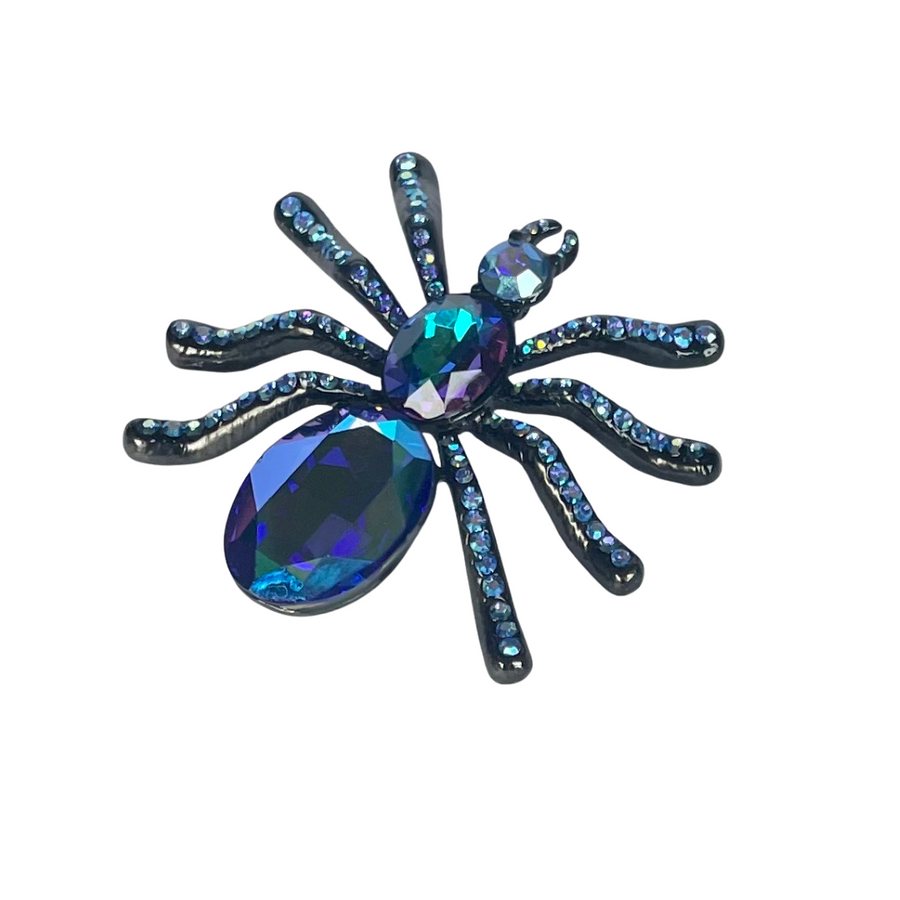 Butler & Wilson Aurora Borealis Crystal Spider Brooch