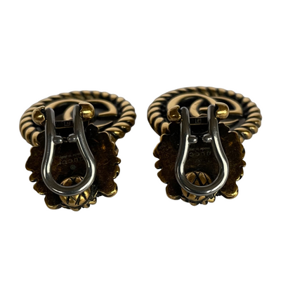Gucci GG Marmont Lion Head Clip Earrings with Original Box and Pouch