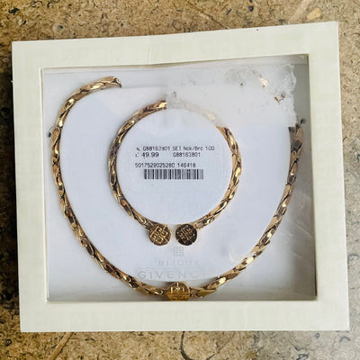 Vintage Givenchy Necklace & Bracelet Set – 1980s, Unworn, Original Box