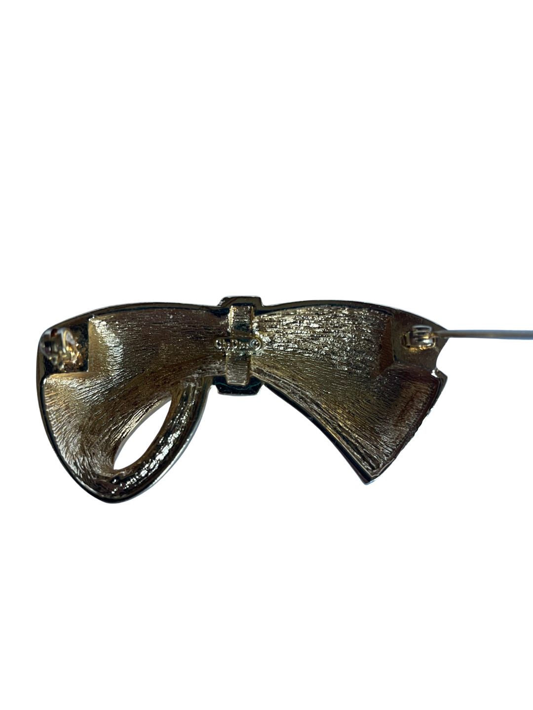 Vintage Christian Dior Gold-Plated Ribbon Bow Brooch, 1980s